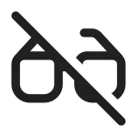 Glasses Off SVG Icon